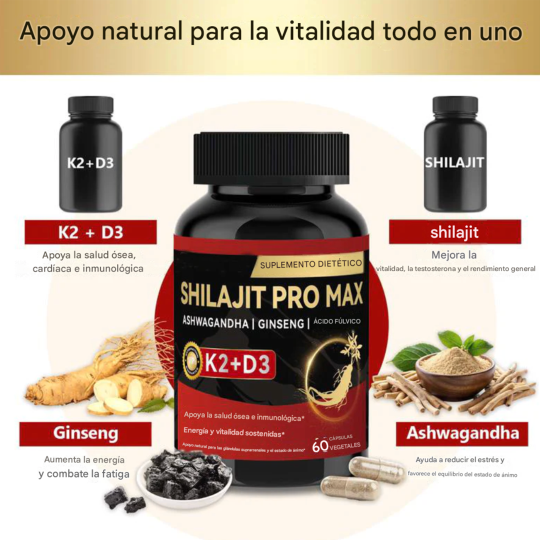 Shilajit PRO MAX - Poder y Rendimiento Masculino