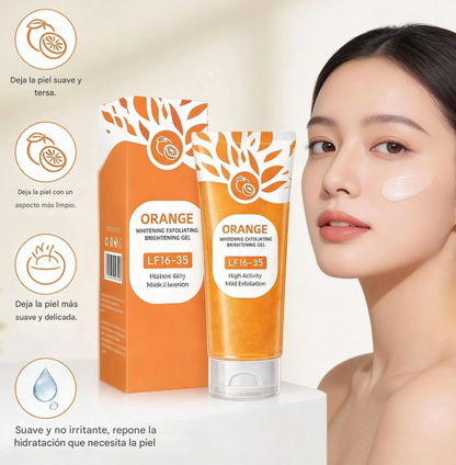 Gel exfoliante iluminador con enzimas de naranja
