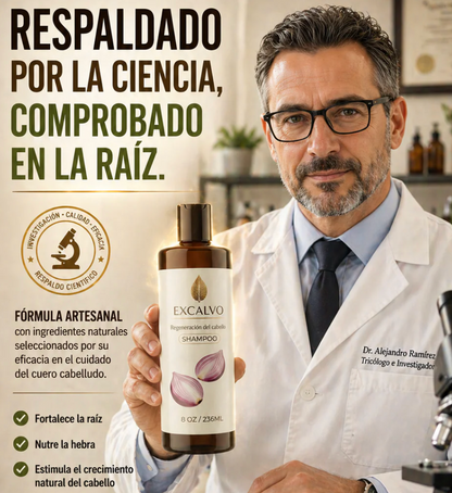 Shampoo Excalvo: Tratamiento capilar artesanal diseñado para hombres