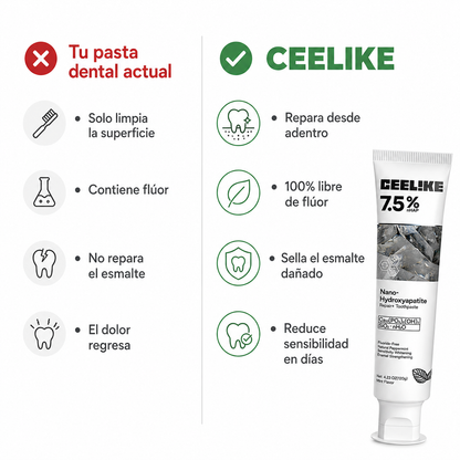 (SUPER 2X1) Ceelike - Pasta Repara y blanquea tus dientes